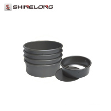 V372 Aleación de aluminio anodizado Redondo Loose Base Cake Pan